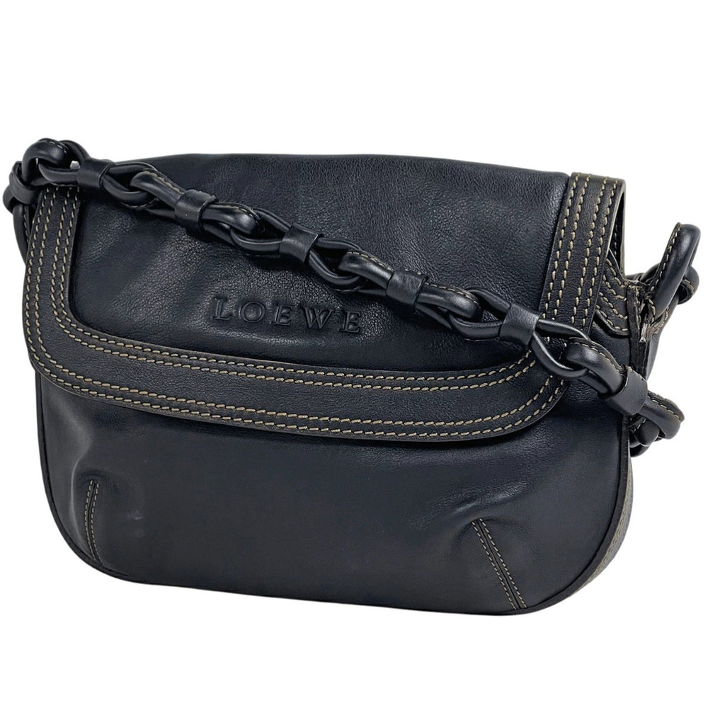 Loewe shoulder bag Anagram leather black